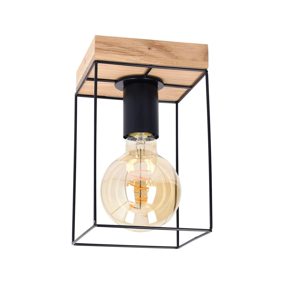 SPOT Light Plafondlamp GRETTER Van chic eikenhout, duurzaam met FSC-certificaat afbeelding 1