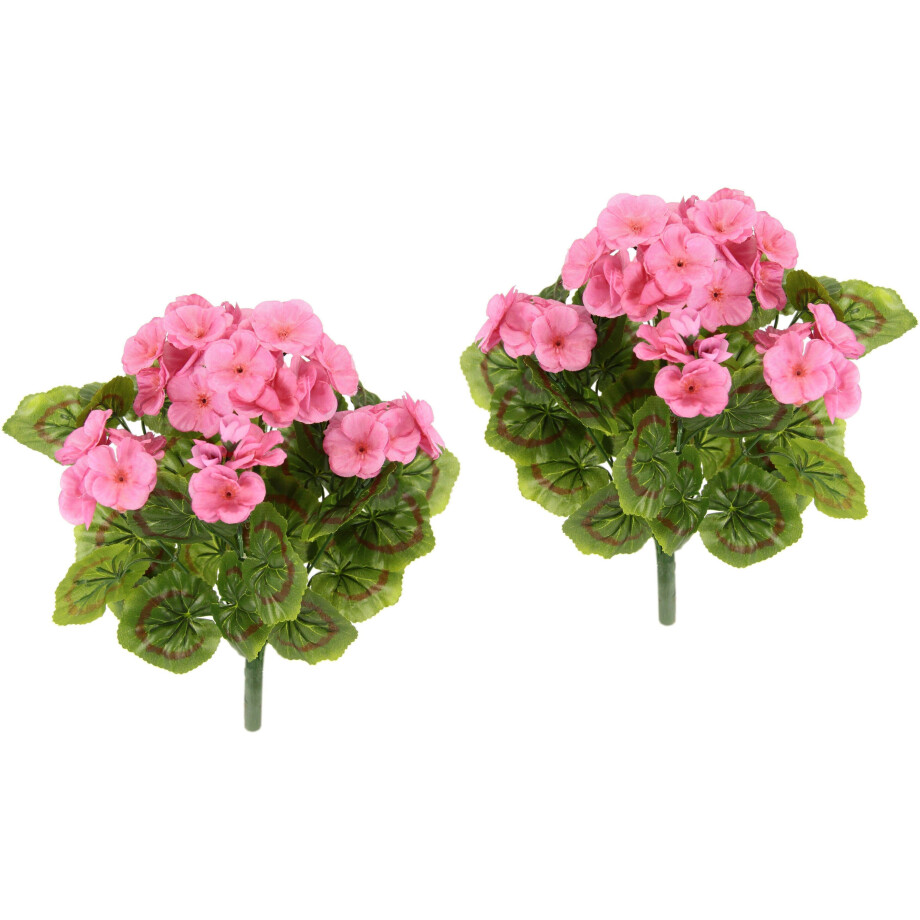 my home Kunstbloem Geranium Kunstgeraniums (2 stuks) afbeelding 1