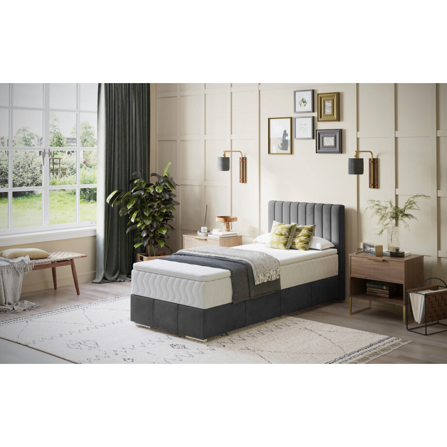 Mr. Couch Boxspring Thor met bedbodem, incl. matras, topverkoper Topmatras en sierkussen, in verschillende hardheden beschikbaar afbeelding 1