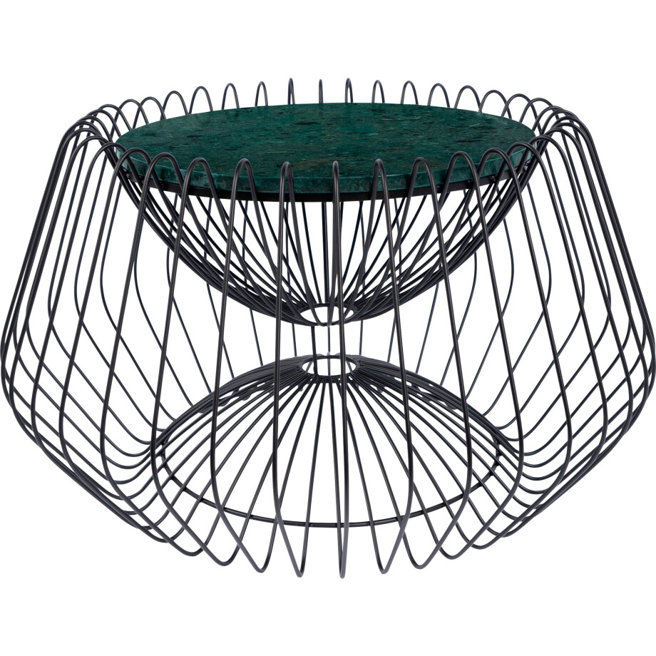 Kayoom Bijzettafel Malibu 325, bijzettafel met luxe marmeren blad ø marmeren blad: 37 cm, trendy metalen design, onderhoudsvriendelijk (1 stuk) afbeelding 1