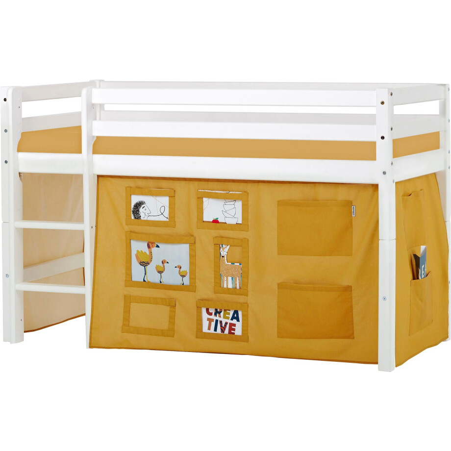 Hoppekids Hoogslaper ECO Dream, kinderbed, speelbed, halfhoog bed van massief hout afbeelding 1