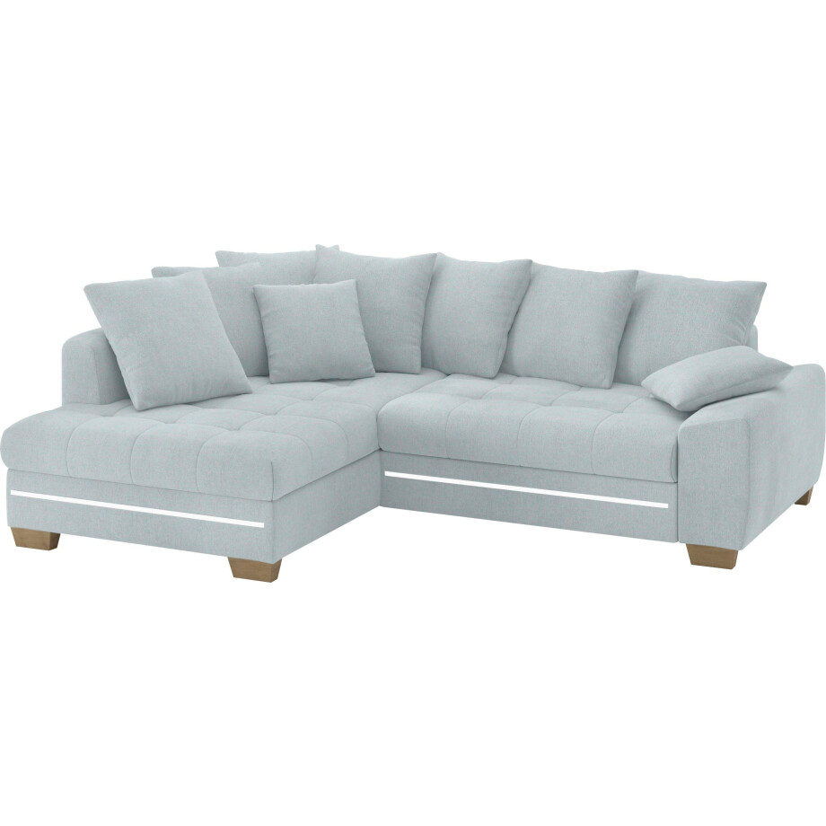 Mr. Couch Hoekbank Nikita II, L-vorm met koudschuim, rgb-led-verlichting, optioneel met bed, bedlade afbeelding 1