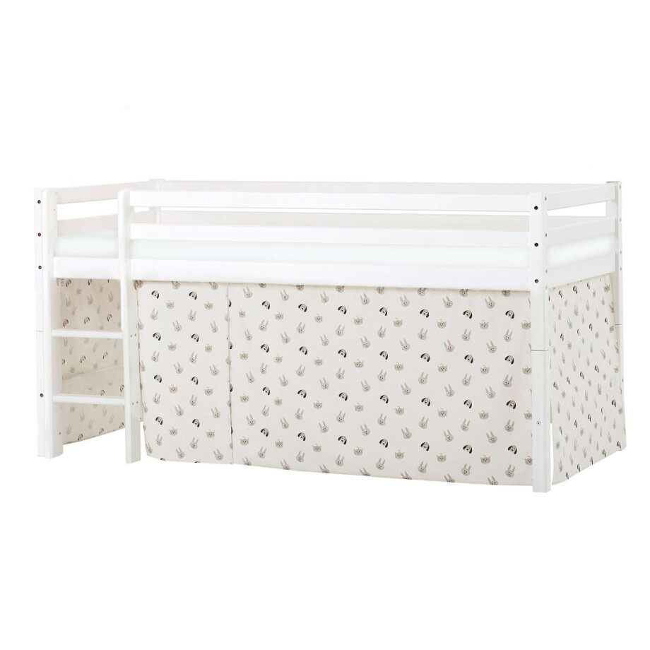 Hoppekids Hoogslaper ECO Dream, kinderbed, speelbed, halfhoog bed van massief hout afbeelding 1