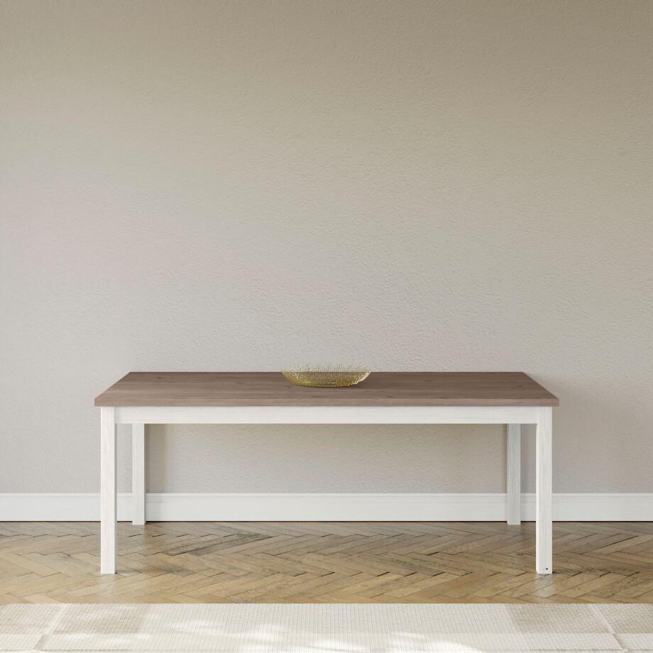 set one by Musterring Eettafel York in 3 kleurvarianten en 4 maten verkrijgbaar, met eiken plaat afbeelding 1
