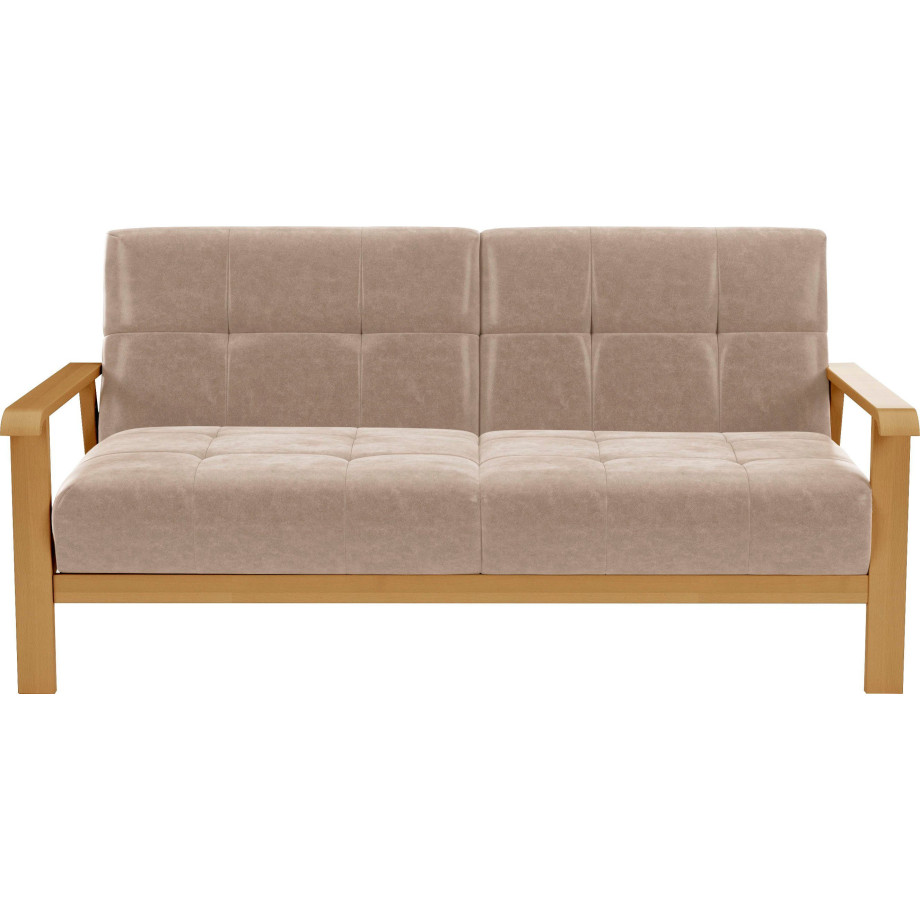 sit&more 2,5-zitsbank Billund Armleuningen van eikenkleurig beukenhout, verschillende bekledingen en kleuren afbeelding 1