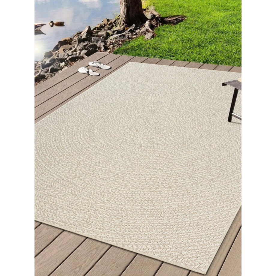 The carpet Vloerkleed Kansas moderne robuuste in- en outdoor tapijt jute look afbeelding 1