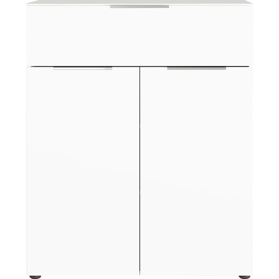 GERMANIA Kast met laden en deuren OAKLAND Breedte 83 cm , fronten en bovenblad met glas-inlay afbeelding 1