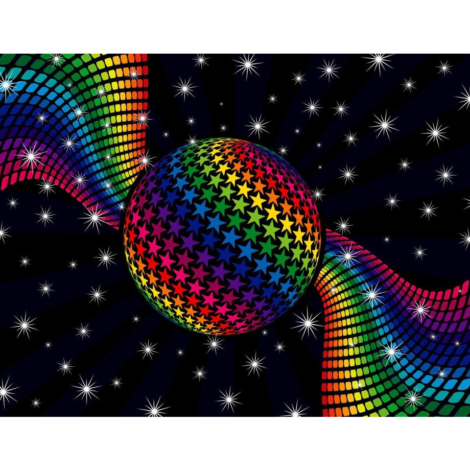 Papermoon Fotobehang Rainbow Disco Dance Vliesbehang, eersteklas digitale print afbeelding 1