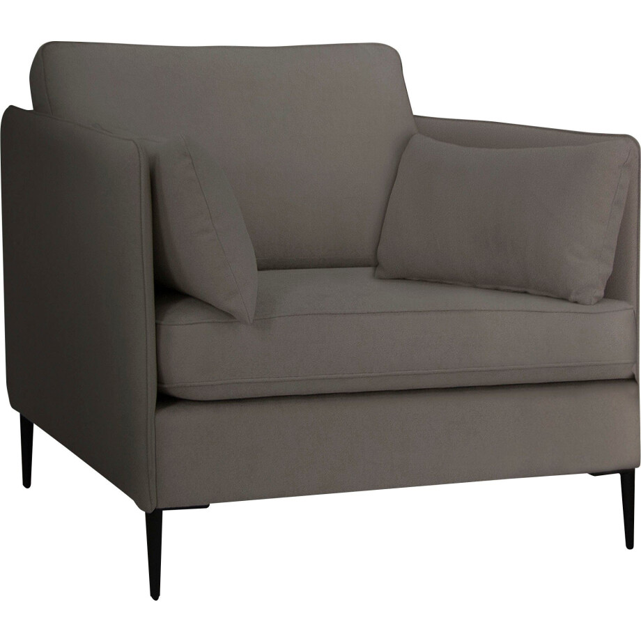 Leonique Fauteuil Light inclusief losse sierkussens, met smalle armleuningen en telescooppoten afbeelding 1