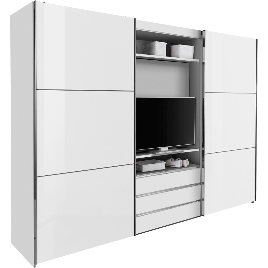 Wimex Zweefdeurkast Magic by fresh to go mooie extra: met draaibaar tv-element, fronten van glas afbeelding 1