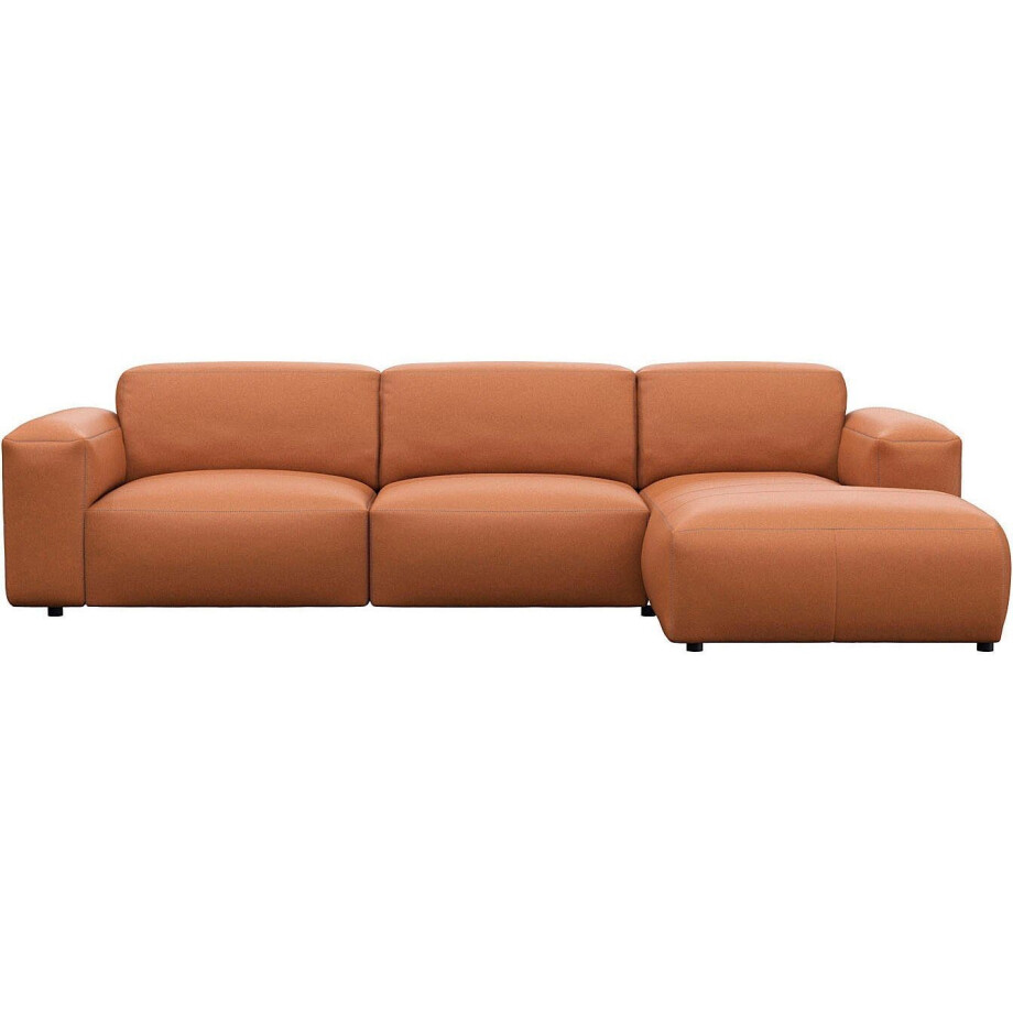 FLEXLUX Hoekbank Lucera Chaiselongue + 2,5-zistsbank modern & gezellig, koudschuim, stalen nosagvering afbeelding 1