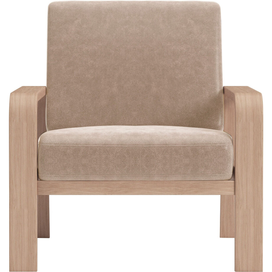 sit&more Fauteuil Kolding Armleuningen van natuurlijk beukenhout, verschillende bekledingen en kleuren afbeelding 1