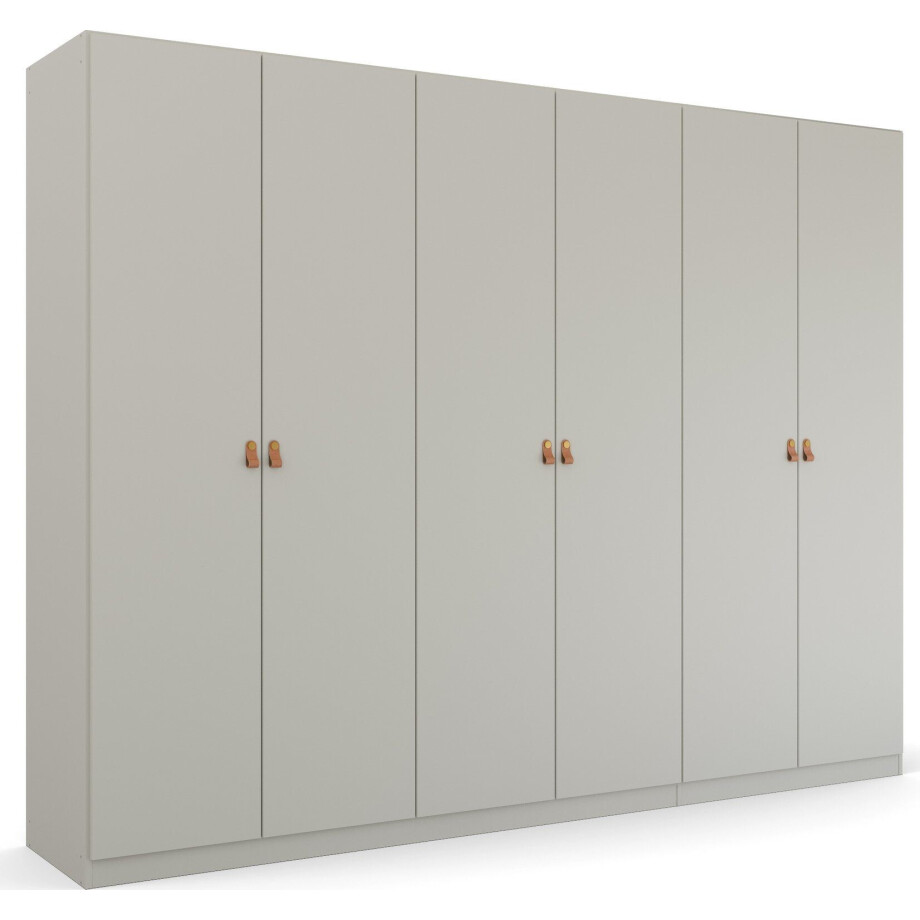 rauch Draaideurkast Homey by Quadra Spin met greeplussen van zacht, cognacbruin leer afbeelding 1