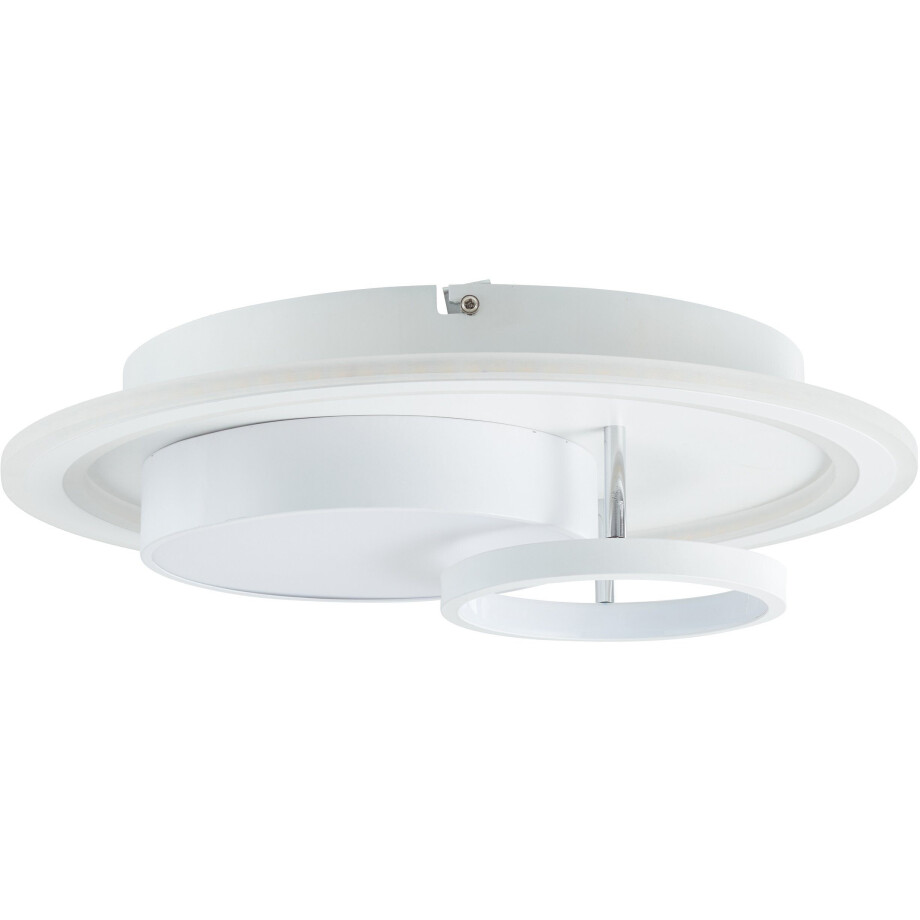 Brilliant Leuchten Led-plafondlamp Sigune Ø 40 cm, dimbaar, CCT, 4800 lm, afstandsbediening, metaal, wit/zwart (1 stuk) afbeelding 1