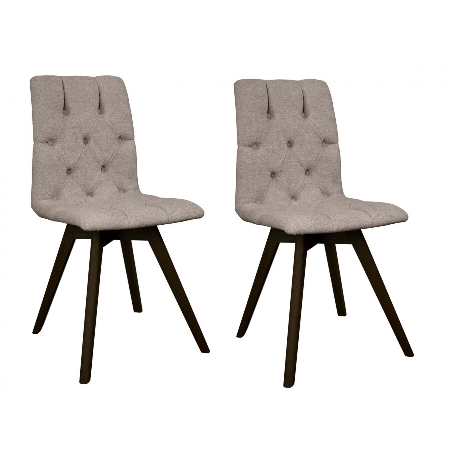 andas Eetkamerstoel Rania met massief houten poten (set, 2 stuks) afbeelding 1