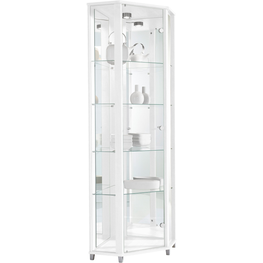 fif möbel Vitrinekast TRIO Hoekvitrine/Glasvitrine 1x Glazen deur, perfect voor verzamelaars, verzamelvitrine afbeelding 1