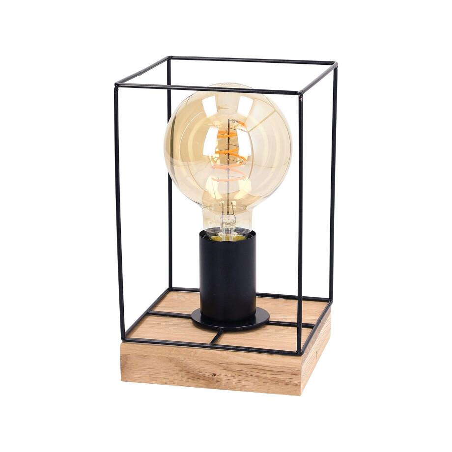 SPOT Light Tafellamp GRETTER Van chic eikenhout, duurzaam met FSC-certificaat afbeelding 1