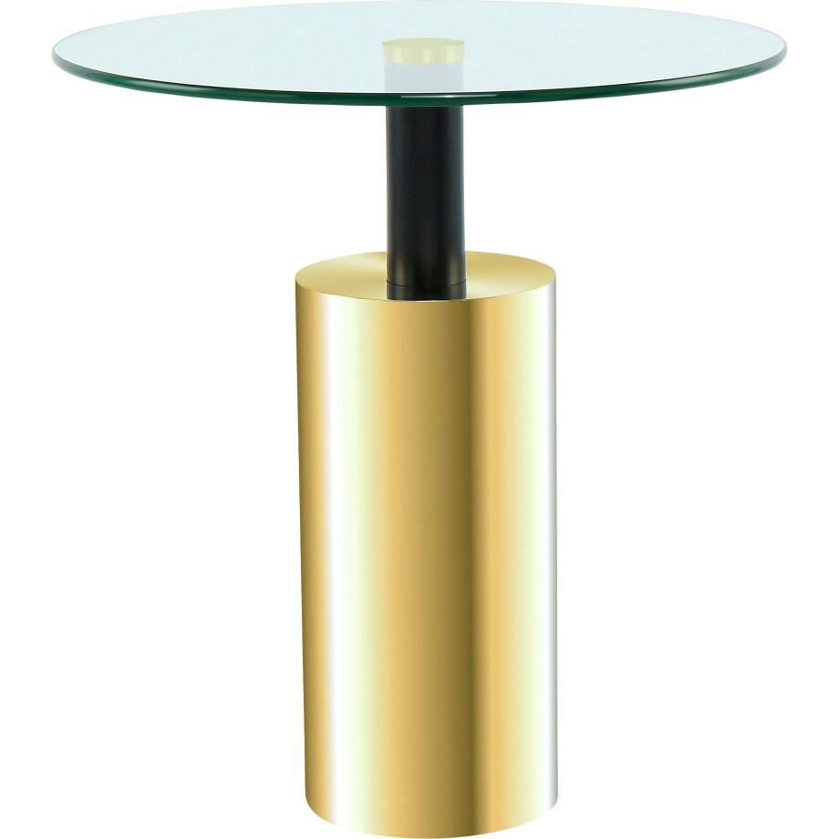 Kayoom Bijzettafel Rosanna 525, bijzettafel in glamoureuze stijl, ronde glazen tafelblad (1 stuk) afbeelding 1