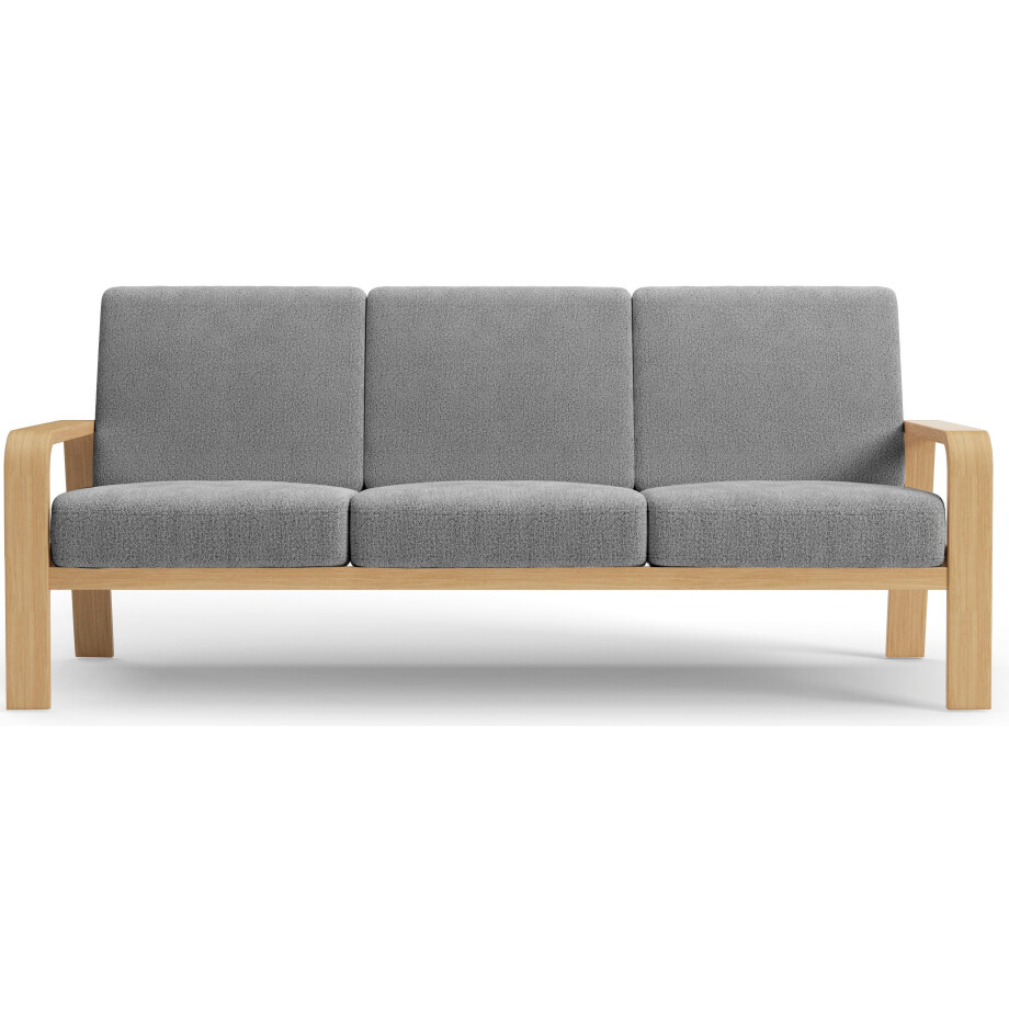 sit&more 3-zitsbank Kolding Armleuningen van natuurlijk beukenhout, verschillende bekledingen en kleuren afbeelding 1