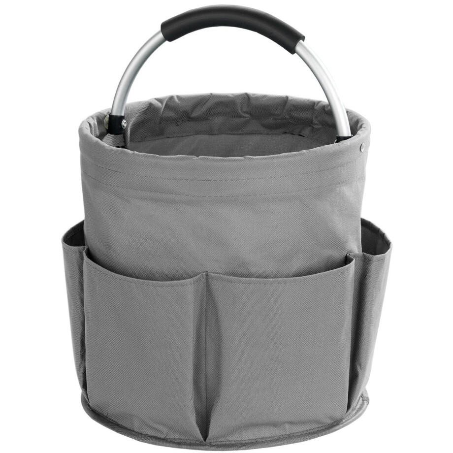 WENKO Organizer (universele schoonmaak caddy), polyester/aluminium handvat Multifunctioneel mand met 6 buitenzakken, ideaal voor huishouden, tuin & kamperen afbeelding 1