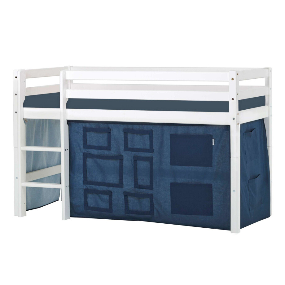 Hoppekids Hoogslaper ECO Dream, kinderbed, speelbed, halfhoog bed van massief hout afbeelding 1