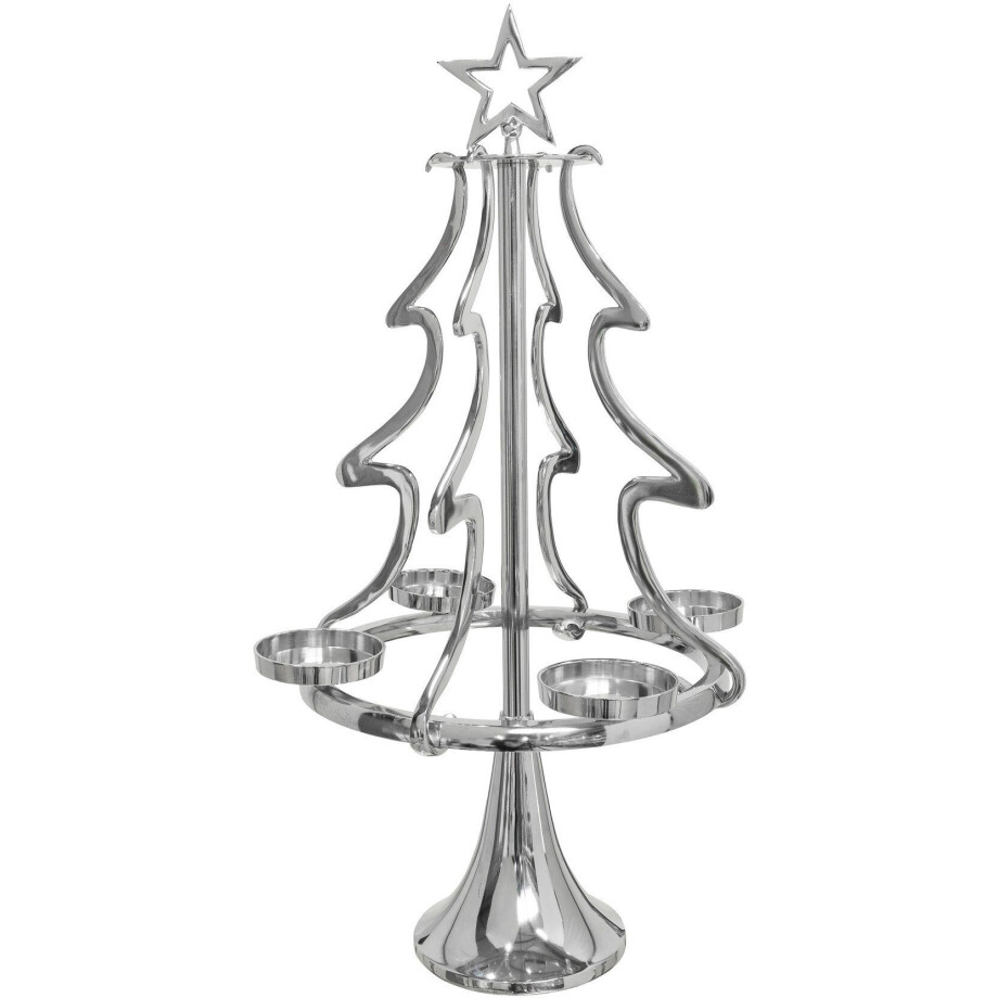 my home Adventsverlichting Dennenboom, kerstversiering Kaarsenstandaard van aluminium, hoogte 99 cm (1 stuk) afbeelding 