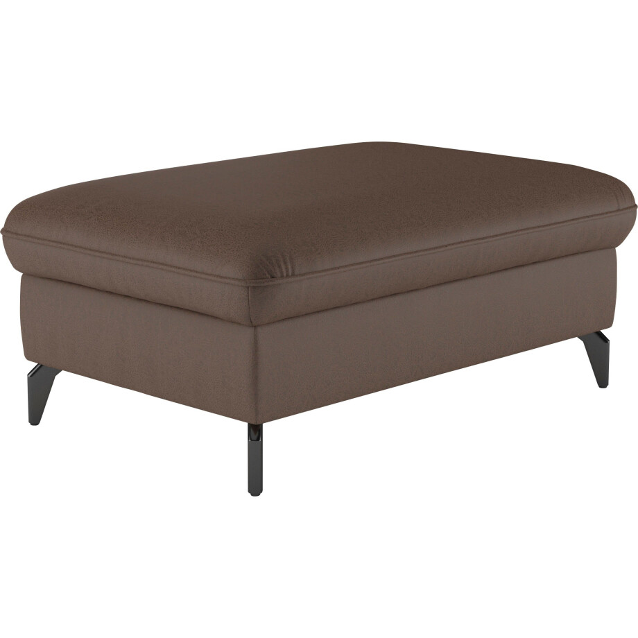 sit&more Hocker Leandro met zwart metalen voetjes afbeelding 1