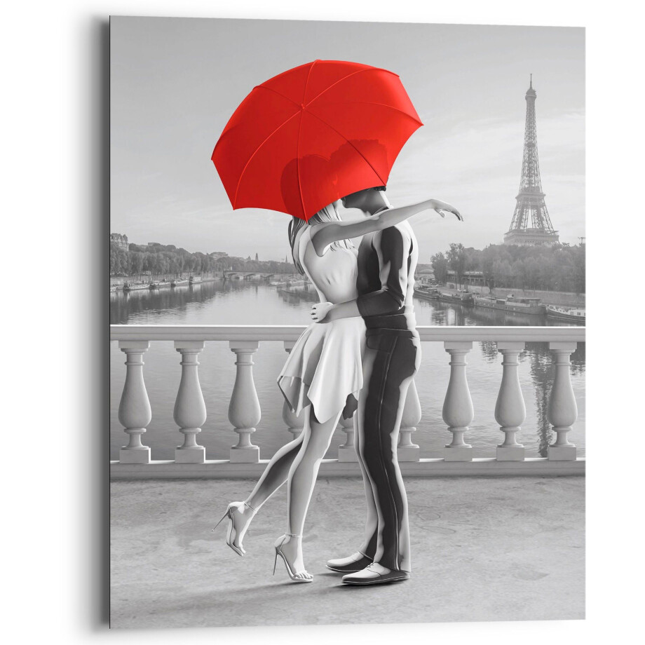 Reinders! Artprint op hout Romance in Parijs afbeelding 1