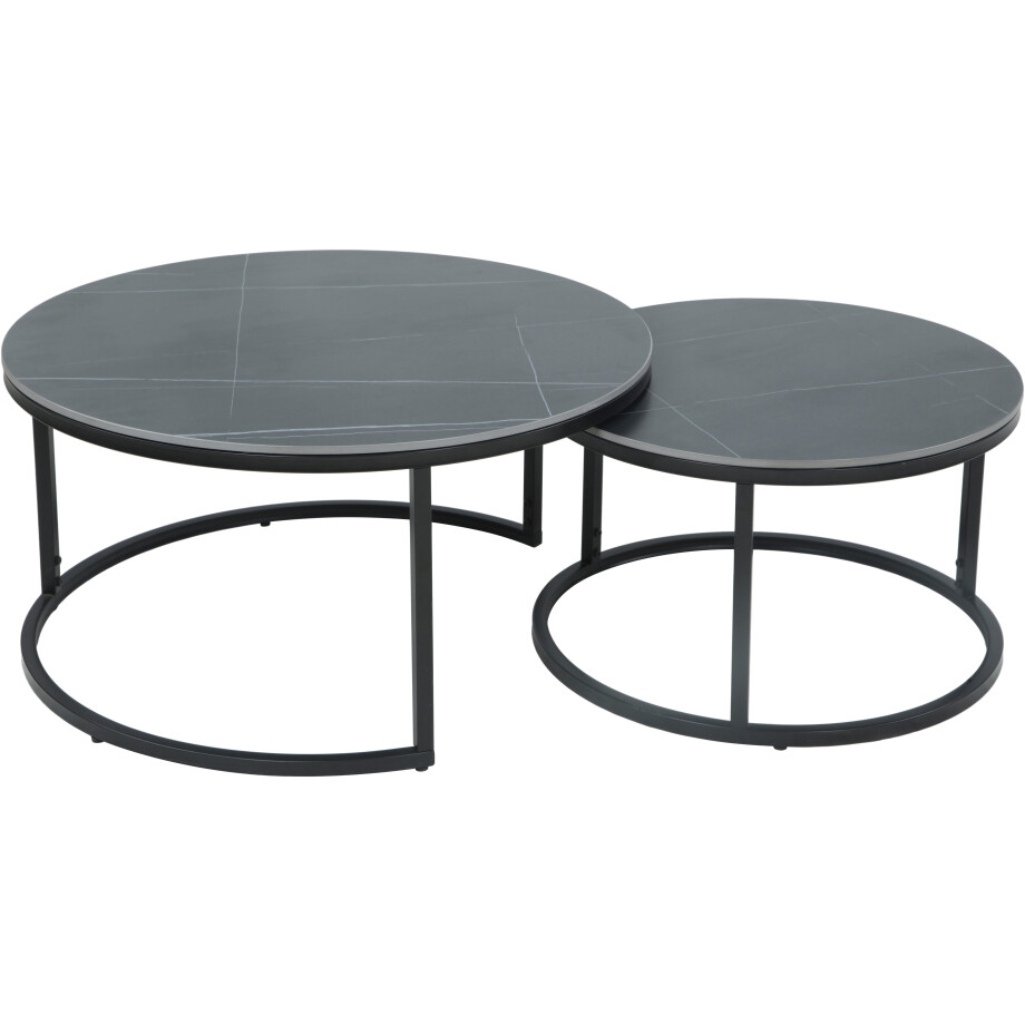 HELA Salontafel LUIS Topseller 2-delige set, 12mm sintersteen, marmerlook, boho salontafel (set, 2 stuks) afbeelding 1