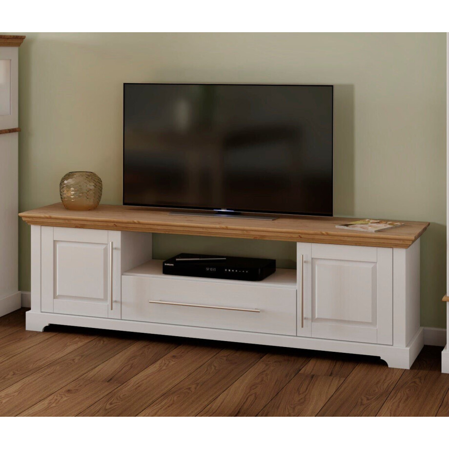 Home affaire Tv-meubel Meliss Lowboard, 2-deurs, breedte 171 cm, massief grenen, FSC afbeelding 1