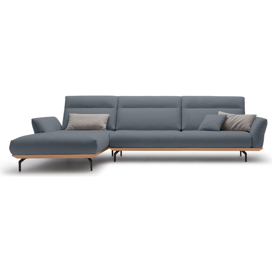 Hülsta Sofa Hoekbank Hs.460 Sokkel in eiken, onderstel in umbra grijs, breedte 338 cm afbeelding 1