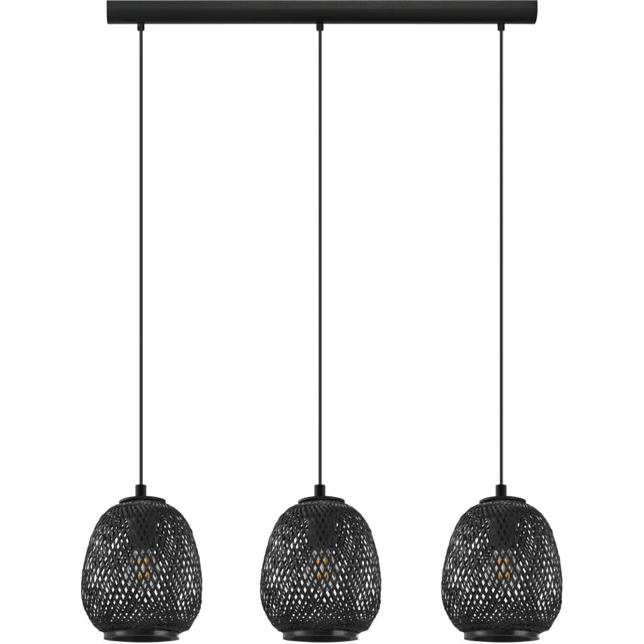 EGLO Hanglamp Dembleby hanglamp, Eettafellamp, Lamp voor de woonkamer, staal, E27 afbeelding 1
