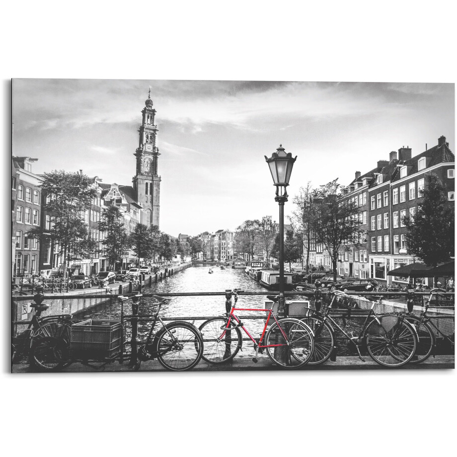 Artland Artprint Meisje in rode jurk voor zonnebloem. als artprint van aluminium, artprint op linnen, muursticker of poster in verschillende maten afbeelding 1