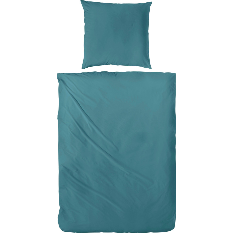 Primera Overtrekset Uni luxe-satijn in mt. 135x200, 155x220 of 200x200 cm Dekbedovertrek van katoen, unikleurige dekbedovertrek met ritssluiting afbeelding 1