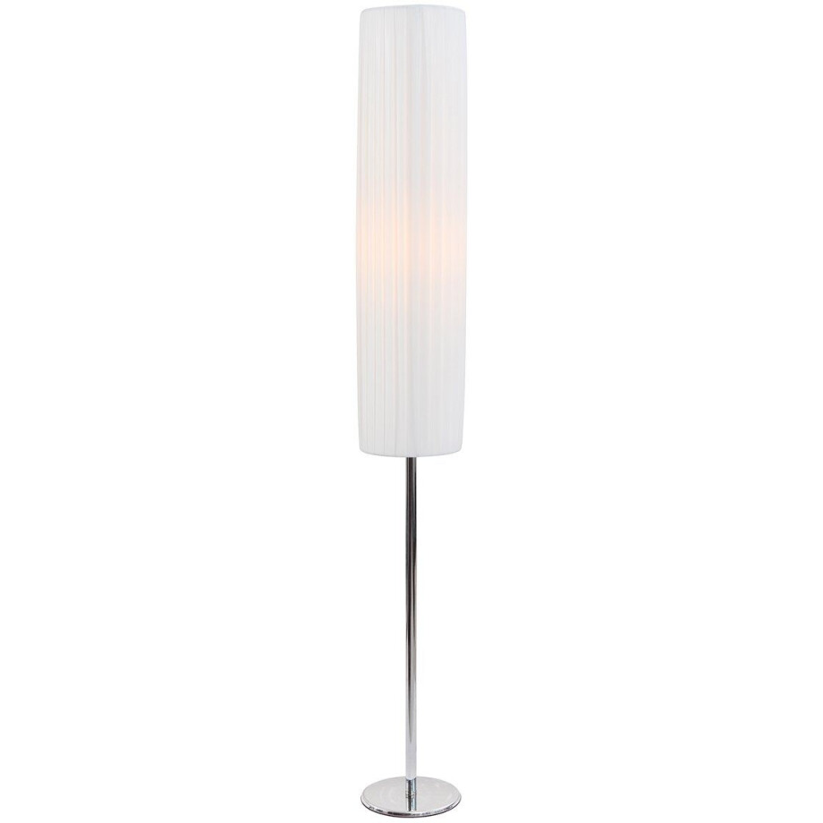 SalesFever Staande lamp Live Plissé-lampenkap van latex, frame edelstaal (1 stuk) afbeelding 1