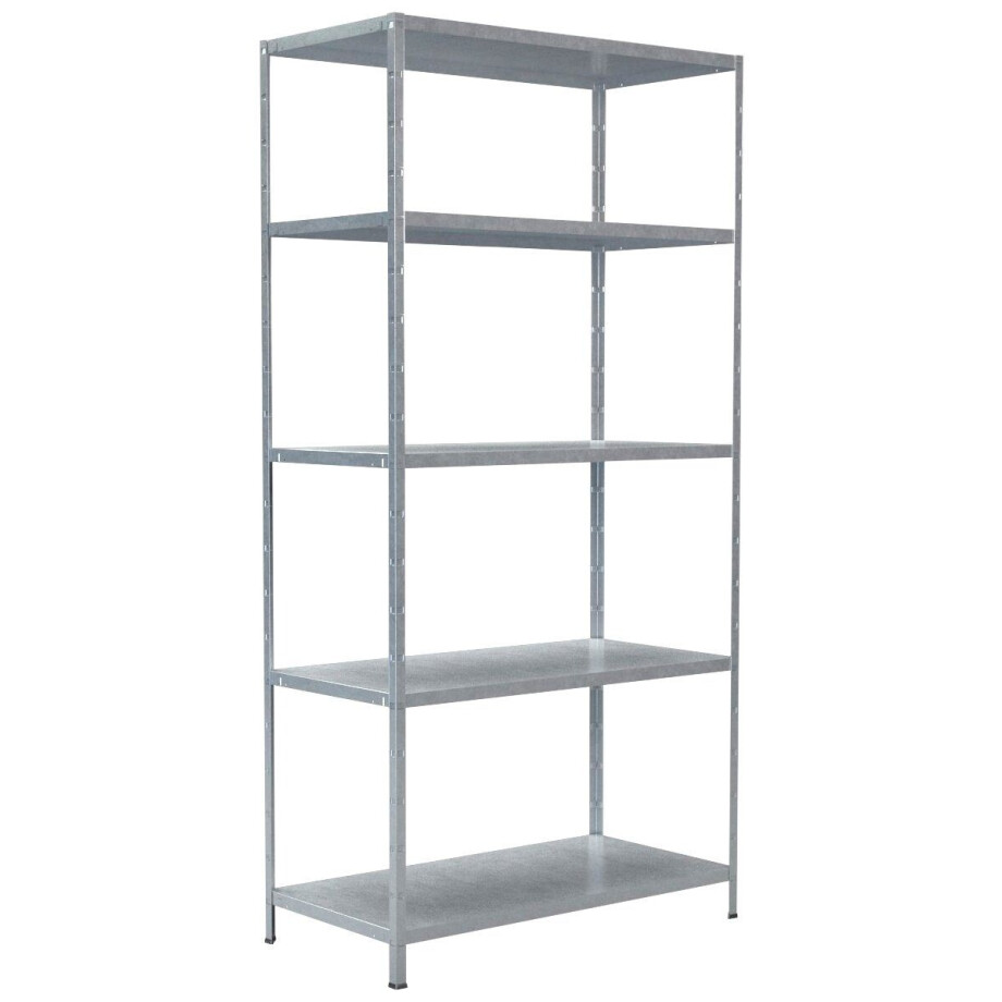 SCHULTE Regalwelt Stellingkast Montagesysteem basiskast Metaal verzinkt, 2000x1000x500 mm, 5 planken afbeelding 1
