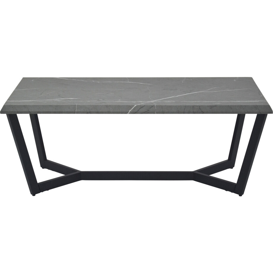HELA Salontafel Roland Salontafel, tafelblad 35 mm dik, marmerlook, vlakke buis onderstel afbeelding 1