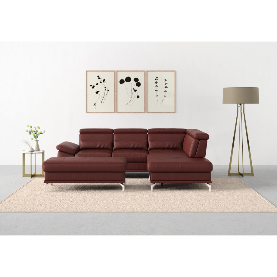 sit&more Hoekbank Cabrio L-vorm, met zitdiepteverstelling, arm- en hoofdsteunverstelling afbeelding 1