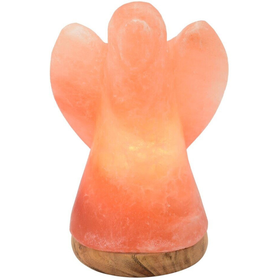 HIMALAYA SALT DREAMS Zoutkristal-tafellamp Engel Met de hand gemaakt van zoutkristal - iedere steen uniek, H: ca.19 cm (1 stuk) afbeelding 1