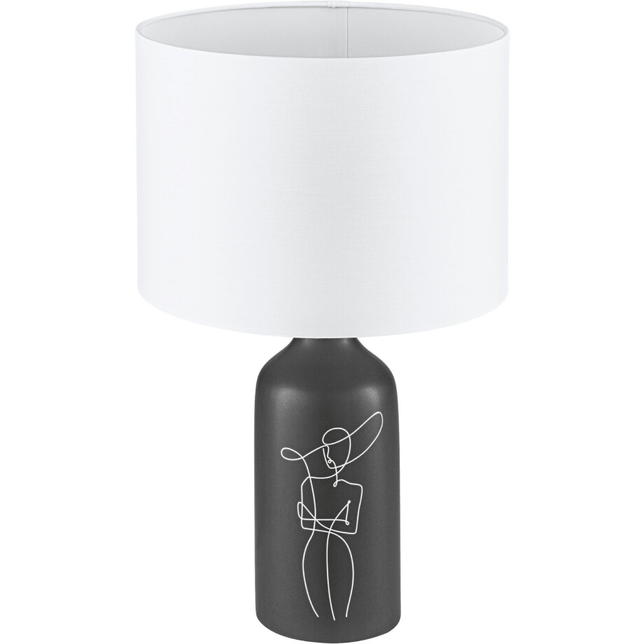 EGLO Tafellamp VINOZA Tafel lamp in zwart van keramiek - excl. E27 - 40W (1 stuk) afbeelding 1