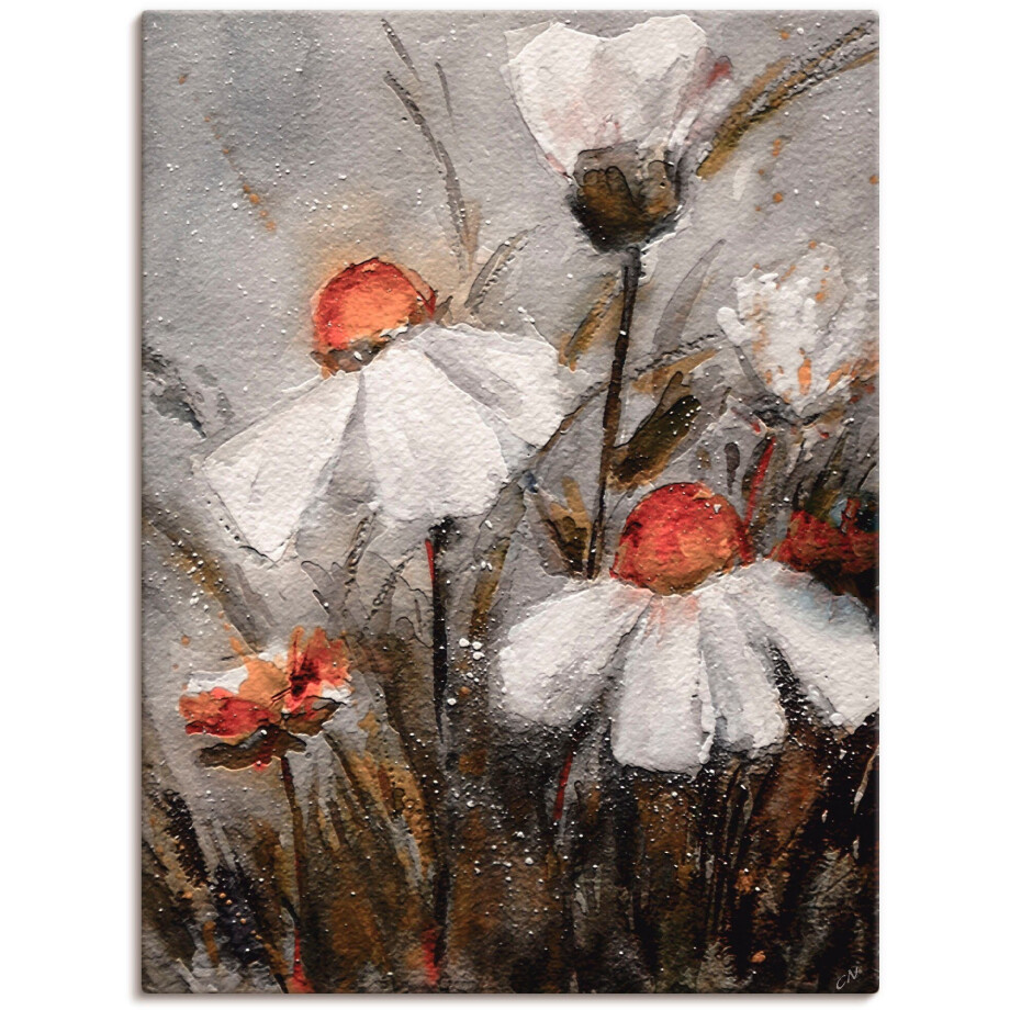 Artland Artprint op linnen Margrieten I gespannen op een spieraam afbeelding 1