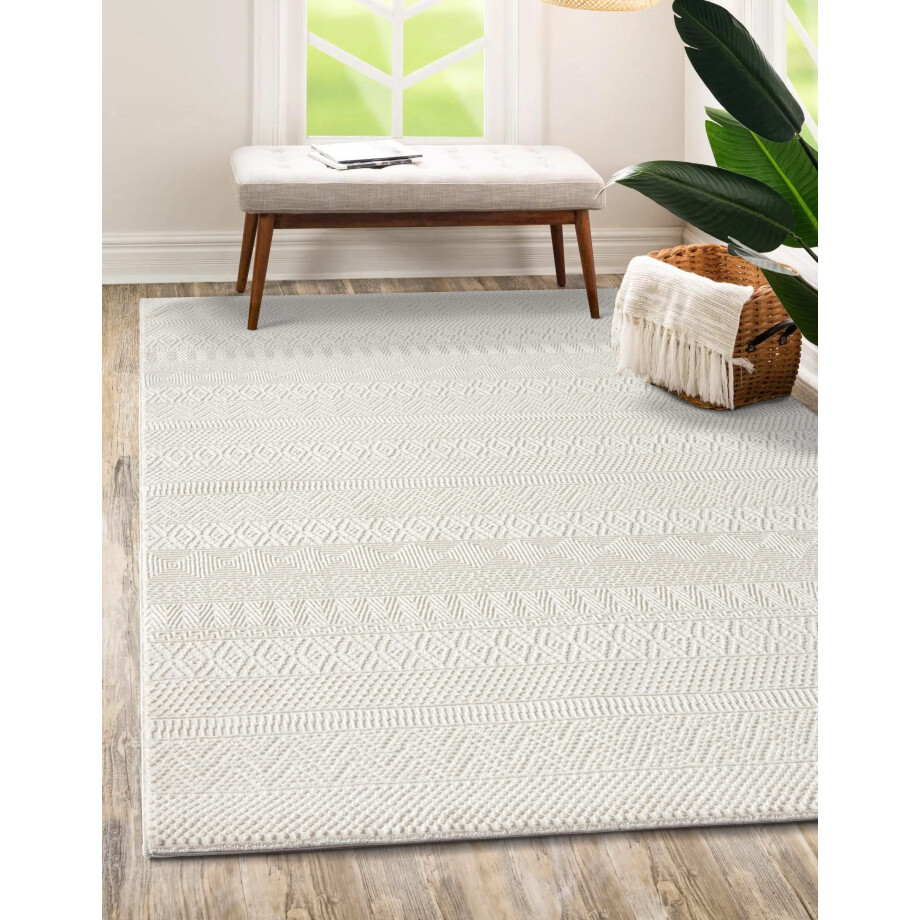 The carpet Vloerkleed Lima Designer tapijt Flor 1 van gerecycled polyester, wasbaar afbeelding 1