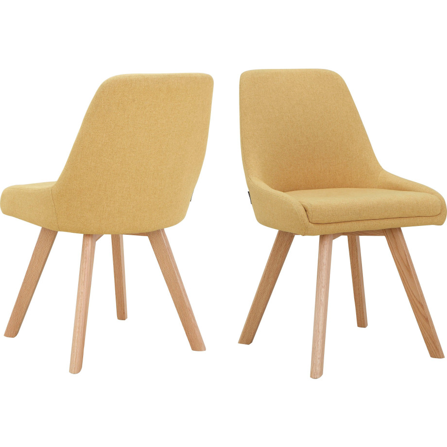 INOSIGN Eetkamerstoel Dilla, TOPSELLER! in sets van 1 en 2, bekleding van geweven stof, zithoogte 48 cm, keukenstoel afbeelding 1
