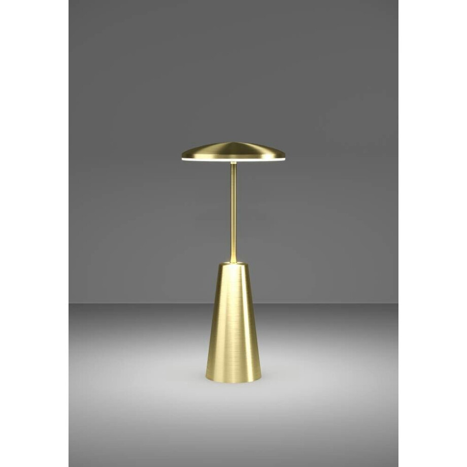 EGLO Tafellamp Piccola dimmbare nachttafellamp, metaal in messing, lamp voor balkon, ip54 (1 stuk) afbeelding 