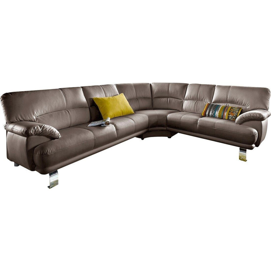 TRENDMANUFAKTUR Hoekbank Cecilia in Italiaans design, modern en comfortabel, L-vorm afbeelding 1