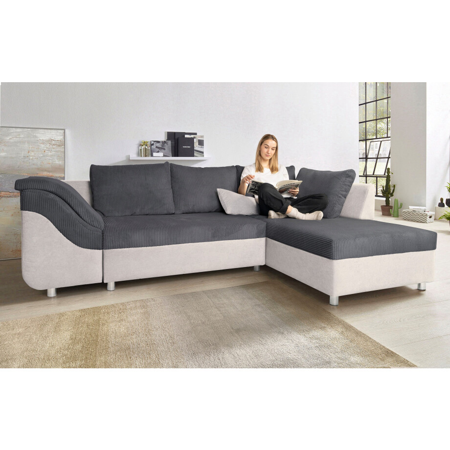 COLLECTION AB Hoekbank Sally L-vorm met en zonder slaapfunctie, inclusief losse rug- en sierkussens afbeelding 1