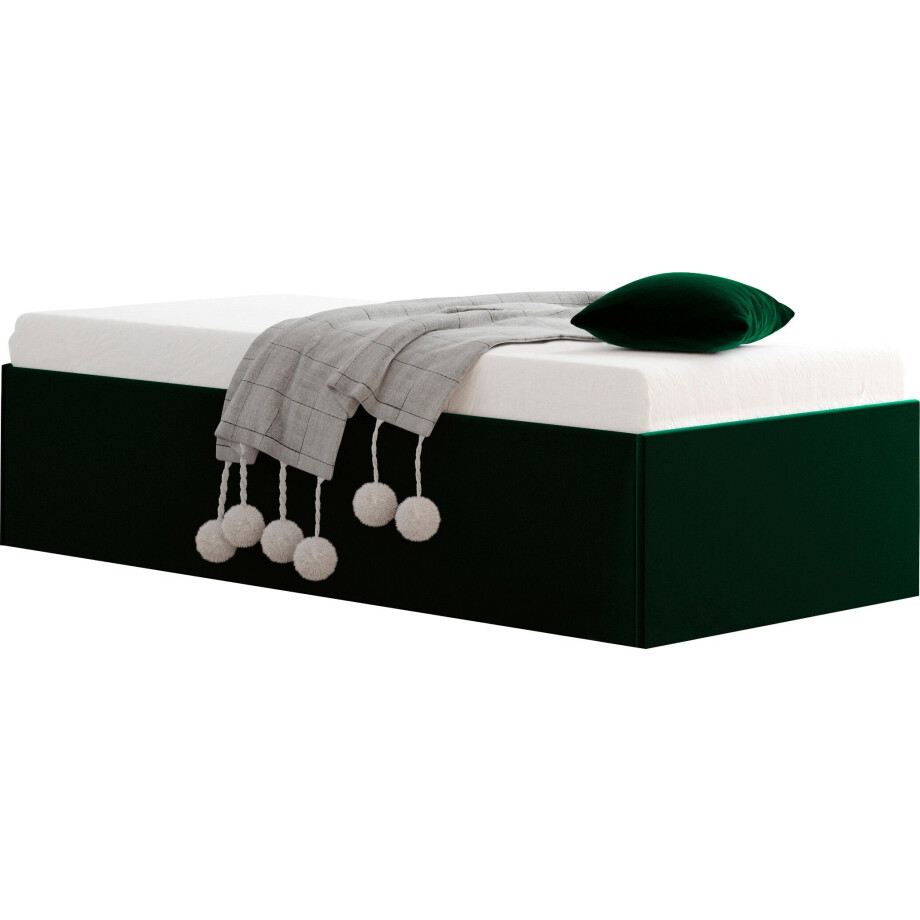 Leonique Gestoffeerd bed Balaine met lattenbodem, bedkist, ook met 7-zones-pocketveringsmatras afbeelding 1