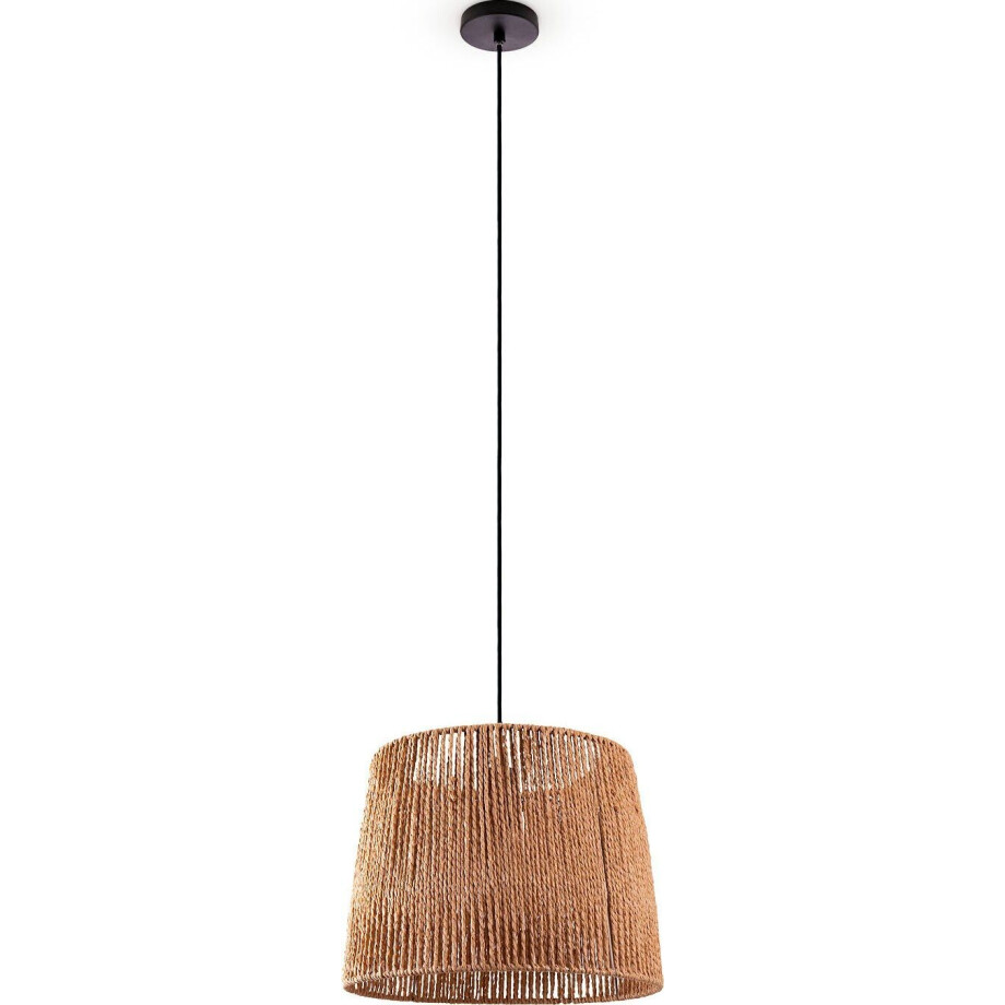 Paco Home Hanglamp Hugo Amadeo Woonkamer eetkamer rattan look Boho lampenkap papier afbeelding 1