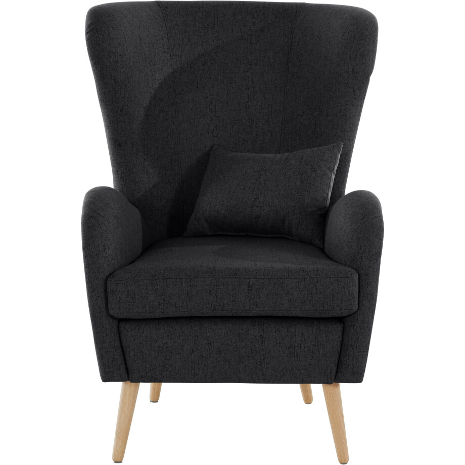 Guido Maria Kretschmer Home&Living Fauteuil Sallito, TV-stoel, oorfauteuil met Hocker, in veel stofkwaliteiten, ook in fluweelcord afbeelding 1