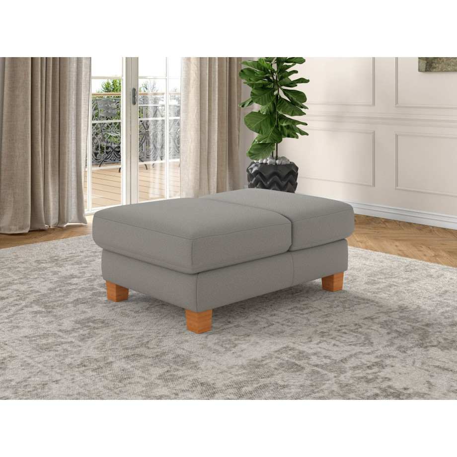 sit&more Hocker Dundee met inklapfunctie, binnenvering en hoogwaardige massief houten poten afbeelding 1